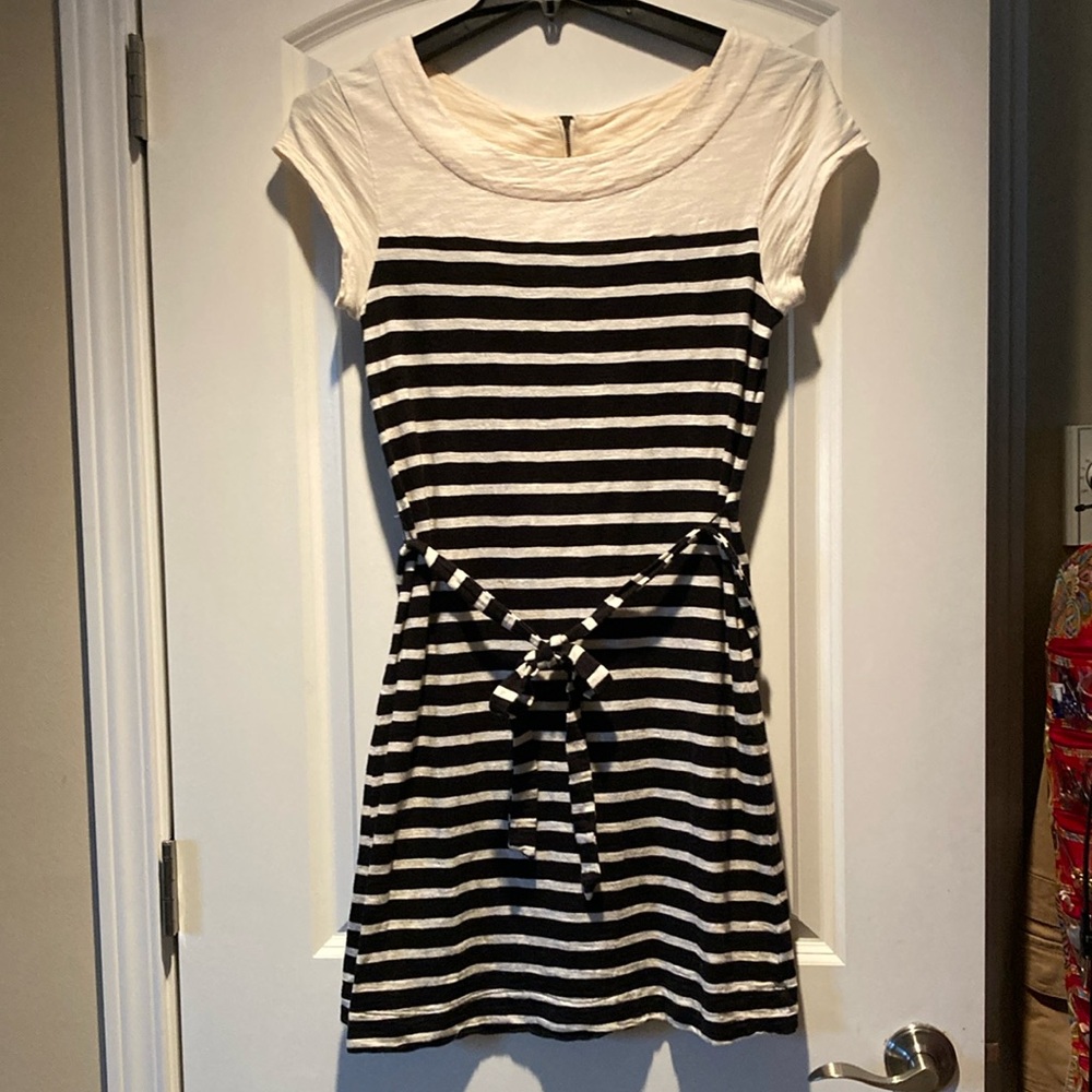 Merona Striped Knee Length Tie-Waist Dress